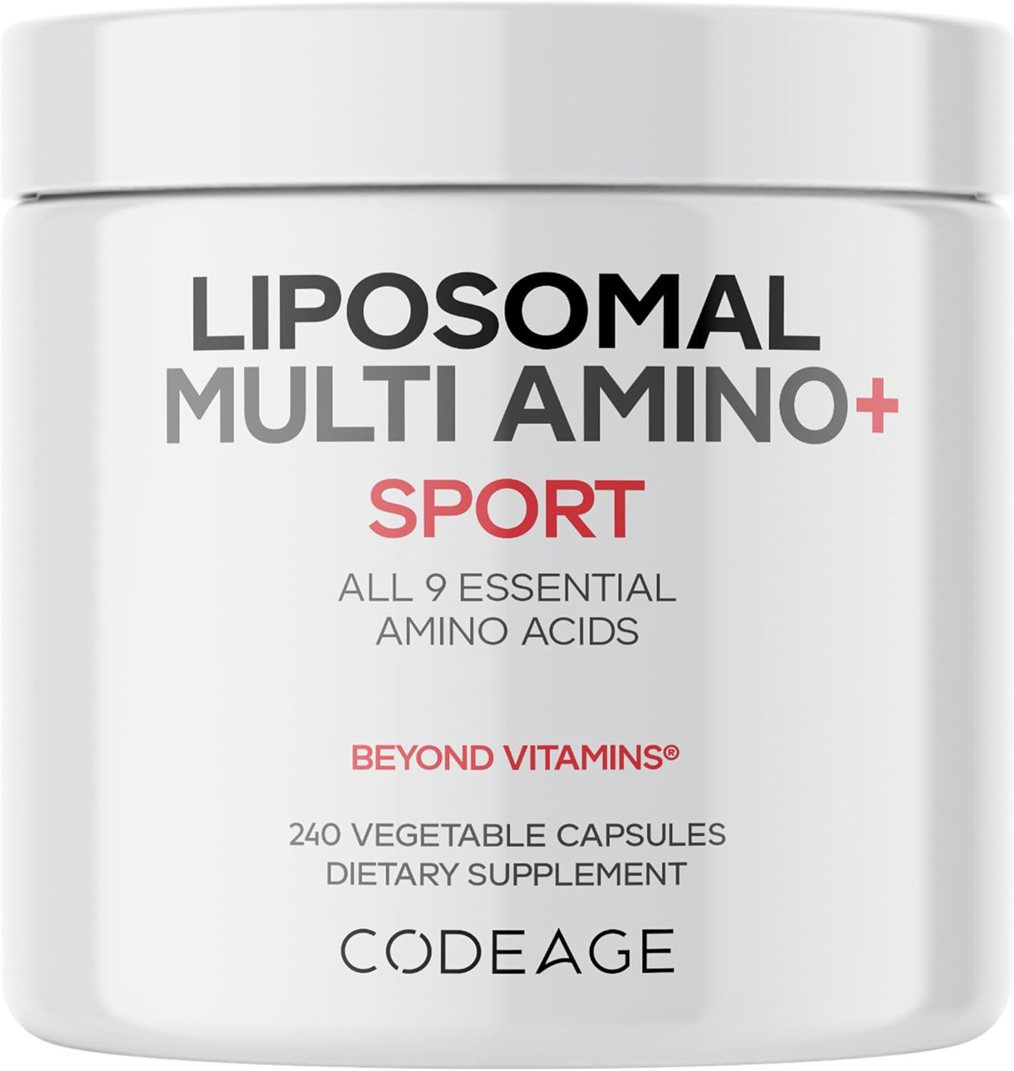 Codeage Multi Amino+ BCAA & Suplemento de AAA, los 9 aminoácidos esenciales